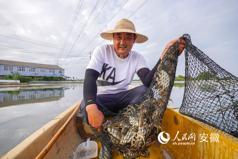過去跑水運，如今搞水產的老陳。人民網 陳若天攝