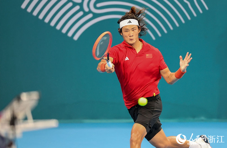 9月30日，張之臻在比賽中。人民網 章勇濤攝