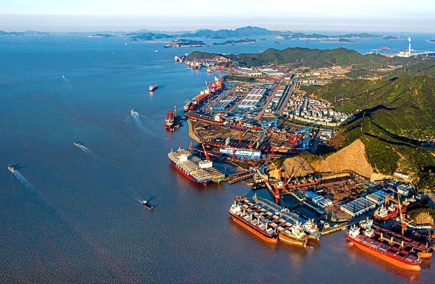 六橫島綠色國際船舶修造園區。葛嘉恩攝