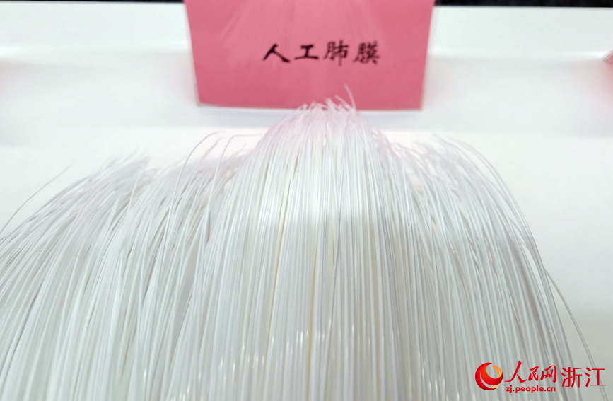 黃小軍團隊研發的仿肺透氣膜。人民網記者 張麗瑋攝