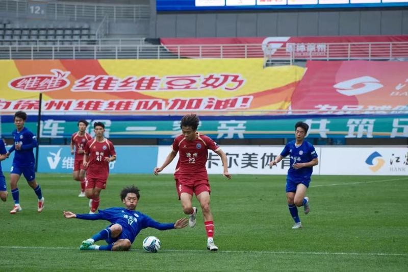 首輪連云港隊對陣徐州隊比賽現場。受訪者供圖