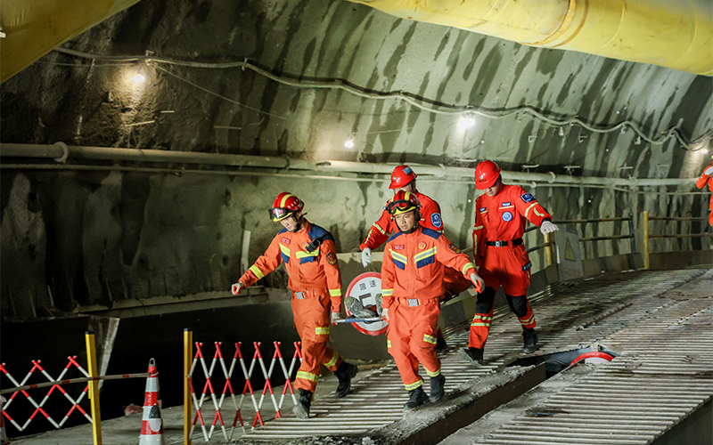 隧道應急演練現場。浙交建設供圖
