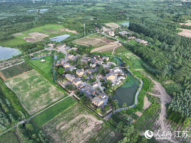 航拍南京市浦口區趙湖村。人民網 李昱辰攝