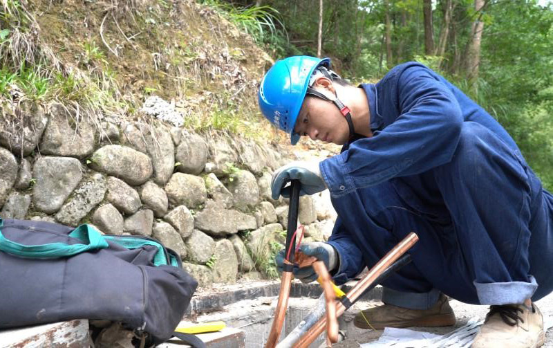 作業現場。杭州龍源電力有限公司供圖