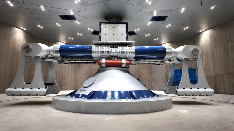 超重力離心模擬與實驗裝置啟動的首臺離心機主機。余杭區委宣傳部供圖