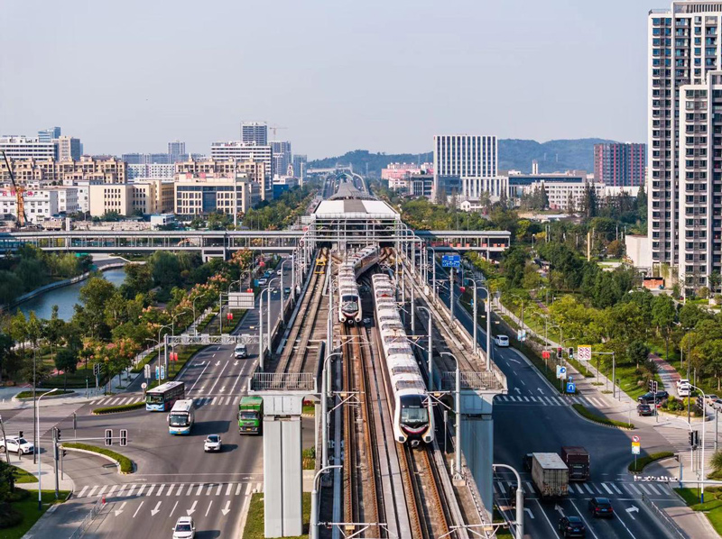 寧波軌道交通3號線高架段。寧波市軌道交通集團