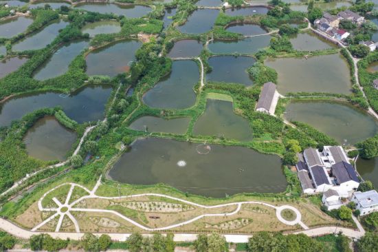 俯瞰?；~塘。湖州市農業農村局供圖