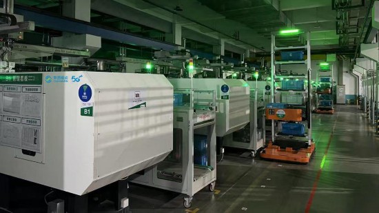 黑燈車間全流程無人化生產。浙江移動供圖